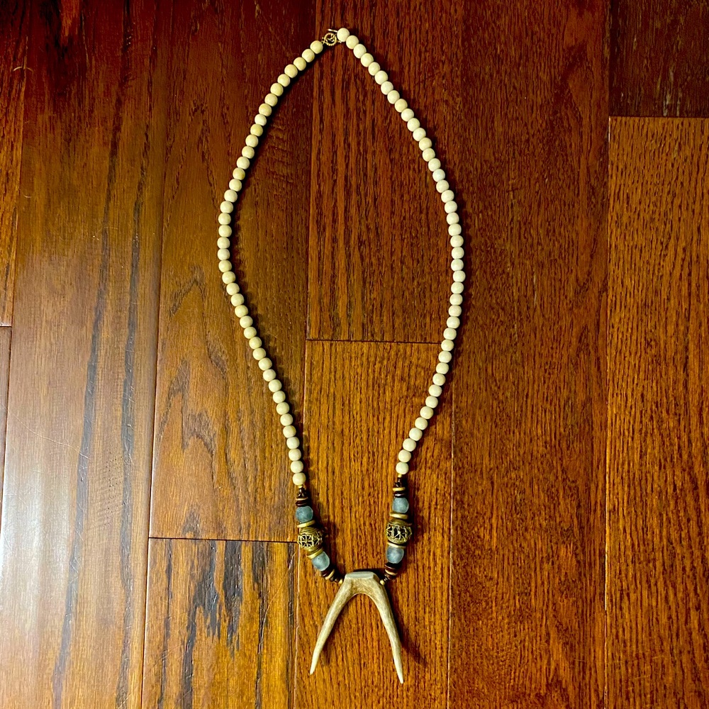 Beaded Antler Necklace